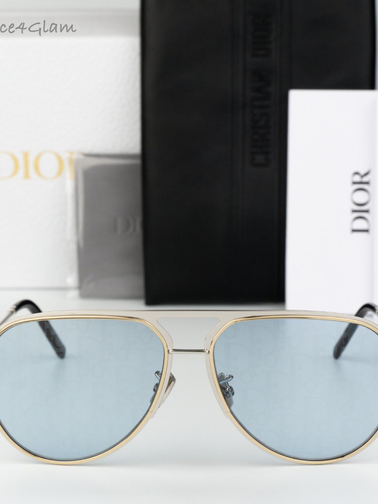 Dior Men Sunglasses Silver Blue Photochromic Pilot Dioressential A2u F0i8 New